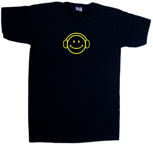有关以下物品的详细资料: smiley dj v-neck t-shirt